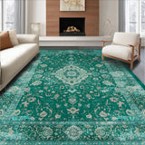 Ultra Soft Area Rug, Non Slip, Stain Resistant, Washable Area Rugs for Living Room, Bedroom, Forest Palette Timeless Design(Green)