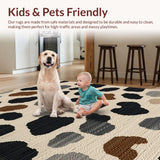 Ultra Soft Area Rug, Non Slip, Stain Resistant, Washable Area Rugs for Living Room, Bedroom, Unique Soft Toned Animal Aesthetic(Beige)