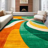 Ultra Soft Area Rug, Non Slip, Stain Resistant, Washable Area Rugs for Living Room, Bedroom, Artful Minimalist Ogee Pattern(Yellow)
