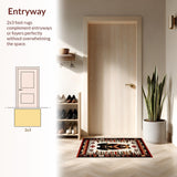 Ultra Soft Area Rug, Non Slip, Stain Resistant, Washable Area Rugs for Living Room, Bedroom, Natural Outdoor Scene Elements(Brown)