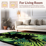 Ultra Soft Area Rug, Non Slip, Stain Resistant, Washable Area Rugs for Living Room, Bedroom, Chic Minimalist Insect Print(Green)