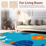 Cute Fish Print Decorative Runner(Blue)