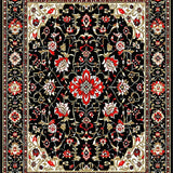 Eclectic Dark Floral Tapestry(Black)