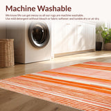 Ultra Soft Area Rug, Non Slip, Stain Resistant, Washable Area Rugs for Living Room, Bedroom, Rustic Orange Blush Design Fusion(Orange)