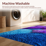 Ultra Soft Area Rug, Non Slip, Stain Resistant, Washable Area Rugs for Living Room, Bedroom, Shaggy Purple Playroom Carpet for Kids(Purple)