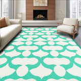 Ultra Soft Area Rug, Non Slip, Stain Resistant, Washable Area Rugs for Living Room, Bedroom, Trendy Radiant Abstract Scallop Style(White)