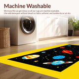 Ultra Soft Area Rug, Non Slip, Stain Resistant, Washable Area Rugs for Living Room, Bedroom, Whimsical Celestial Scene Decor(Yellow)
