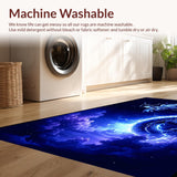 Ultra Soft Area Rug, Non Slip, Stain Resistant, Washable Area Rugs for Living Room, Bedroom, Mysterious Celestial Animal Print(Blue)