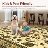 Traditional Paisley Golden Beige Prayer for Meditation(Beige)