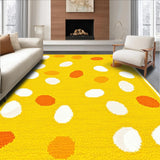 Ultra Soft Area Rug, Non Slip, Stain Resistant, Washable Area Rugs for Living Room, Bedroom, Trendy Minimalist Egg Form(Yellow)