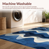 Chic Minimalist Fluid Line Composition(Blue)