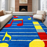 Ultra Soft Area Rug, Non Slip, Stain Resistant, Washable Area Rugs for Living Room, Bedroom, Dynamic Primary Soundscape Aesthetic(Blue)