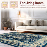 Distressed Blue Geometric Elegance(Blue)