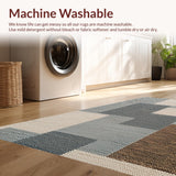 Ultra Soft Area Rug, Non Slip, Stain Resistant, Washable Area Rugs for Living Room, Bedroom, Non-Slip Boho Bedroom Rug for Minimal Living(Beige)