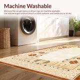 Ultra Soft Area Rug, Non Slip, Stain Resistant, Washable Area Rugs for Living Room, Bedroom, Modern Earthy Animal Aesthetic(Beige)