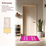 Ultra Soft Area Rug, Non Slip, Stain Resistant, Washable Area Rugs for Living Room, Bedroom, Stylish Contemporary Animal Pattern(Pink)