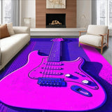 Ultra Soft Area Rug, Non Slip, Stain Resistant, Washable Area Rugs for Living Room, Bedroom, Dynamic Color Splash Design(Purple)