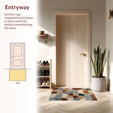 Ultra Soft Area Rug, Non Slip, Stain Resistant, Washable Area Rugs for Living Room, Bedroom, Contemporary Neutral Office Non-Shedding Abstract Rug(Beige)