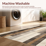 Ultra Soft Area Rug, Non Slip, Stain Resistant, Washable Area Rugs for Living Room, Bedroom, Cozy Cottage Inspired Patterns(Beige)