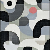Artistic Modern Swirl Motif(Gray)