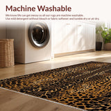 Ultra Soft Area Rug, Non Slip, Stain Resistant, Washable Area Rugs for Living Room, Bedroom, Luxurious Exotic Patterned Touch(Black)