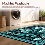 Teal and Black Blossom Harmony(Blue)