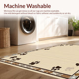 Ultra Soft Area Rug, Non Slip, Stain Resistant, Washable Area Rugs for Living Room, Bedroom, Chic Cozy Paw Pattern Aesthetic(Beige)