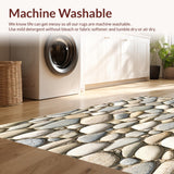 Ultra Soft Area Rug, Non Slip, Stain Resistant, Washable Area Rugs for Living Room, Bedroom, Pebble Beige Chenille Bath Area Non Skid Mat(Beige)