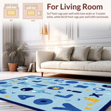 Inviting Circular Educational Decor(Blue)