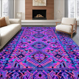 Ultra Soft Area Rug, Non Slip, Stain Resistant, Washable Area Rugs for Living Room, Bedroom, Dynamic Hand-Braided Color Splash(Purple)