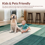 Contemporary Light Blue Swirl Design(Green)