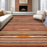 Ultra Soft Area Rug, Non Slip, Stain Resistant, Washable Area Rugs for Living Room, Bedroom, Dynamic Ethnic Print with Bold Colors(Brown)
