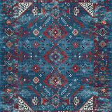 Ultra Soft Area Rug, Non Slip, Stain Resistant, Washable Area Rugs for Living Room, Bedroom, Dynamic Abstract Boho Fusion(Blue)