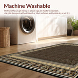 Ultra Soft Area Rug, Non Slip, Stain Resistant, Washable Area Rugs for Living Room, Bedroom, Beige & Brown Area for Patio(Gold)
