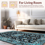 Rustic Retro Floral Medallion Style(Black)