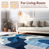Trendy Coastal Wave Inspired Design(Blue)