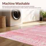Ultra Soft Area Rug, Non Slip, Stain Resistant, Washable Area Rugs for Living Room, Bedroom, Sweet Bowknot Accent Rug, Pink Bathroom Decor, Preppy Bow Design Accent Carpet(Pink)