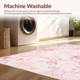 Ultra Soft Area Rug, Non Slip, Stain Resistant, Washable Area Rugs for Living Room, Bedroom, Elegant Modern Fluffy Touch(Pink)