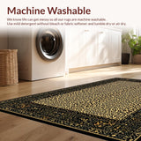 Ultra Soft Area Rug, Non Slip, Stain Resistant, Washable Area Rugs for Living Room, Bedroom, Stylish Jungle Inspired Aesthetic(Beige)