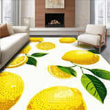 Chic White Citrus Patterned Mat(Yellow)
