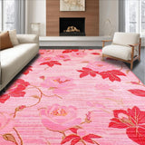 Ultra Soft Area Rug, Non Slip, Stain Resistant, Washable Area Rugs for Living Room, Bedroom, Joyful Springtime Color Palette(Pink)