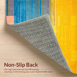 Ultra Soft Area Rug, Non Slip, Stain Resistant, Washable Area Rugs for Living Room, Bedroom, Minimalist Lively Wave Formation(Yellow)