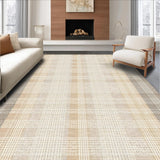 Ultra Soft Area Rug, Non Slip, Stain Resistant, Washable Area Rugs for Living Room, Bedroom, Rustic White Geometric Elements(Beige)