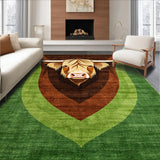 Ultra Soft Area Rug, Non Slip, Stain Resistant, Washable Area Rugs for Living Room, Bedroom, Lively Pastoral Theme Rug(Brown)