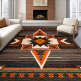 Ultra Soft Area Rug, Non Slip, Stain Resistant, Washable Area Rugs for Living Room, Bedroom, Western Starry Patterned Charm(Gray)