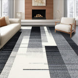 Ultra Soft Area Rug, Non Slip, Stain Resistant, Washable Area Rugs for Living Room, Bedroom, Minimalist Abstract Monochrome Artistry(Gray)