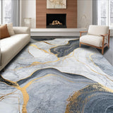 Ultra Soft Area Rug, Non Slip, Stain Resistant, Washable Area Rugs for Living Room, Bedroom, Elegant Smoke Swirl Aesthetic(Gray)
