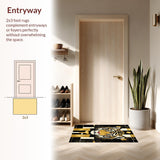Ultra Soft Area Rug, Non Slip, Stain Resistant, Washable Area Rugs for Living Room, Bedroom, Vibrant Modern Animal Silhouette(Gold)