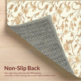 Ultra Soft Area Rug, Non Slip, Stain Resistant, Washable Area Rugs for Living Room, Bedroom, Beige Gripper for Area Non Skid Under Mat Safety(Beige)
