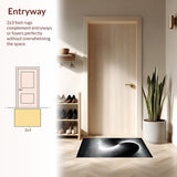 Chic Black and White Vortex Design(Black)